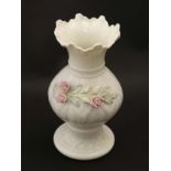 A 1993-1996 Belleek lotus blossom spill vase,