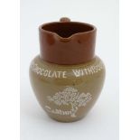 A Bournville Cocoa drinking chocolate jug 5 1/2" high CONDITION: Please Note - we