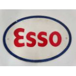 A 21stC painted cast metal oval "Esso" sign 13" wide CONDITION: Please Note - we do