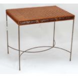 Vintage Rafia topped conservatory table CONDITION: Please Note - we do not make