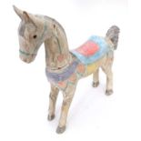 Wooden polychrome painted childs horse CONDITION: Please Note - we do not make