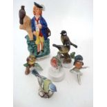 A late 20thC Staffordshire flatback figure group '' The Falconer '',