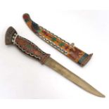 Eastern Paper knife with enamel decoration CONDITION: Please Note - we do not make