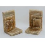 Pair onyx bookends CONDITION: Please Note - we do not make reference to the