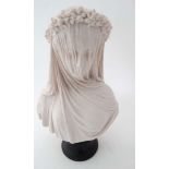 Late 20thC bust of a veiled lady CONDITION: Please Note - we do not make reference