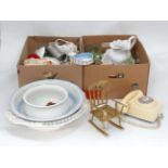 A quantity of assorted ceramics, glassware etc to include examples by Noritake, Hornsea, Limoges,