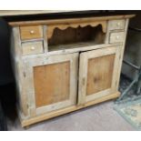 Stripped pine cabinet CONDITION: Please Note - we do not make reference to the