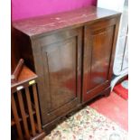 19thC Mahogany 2-door cupboard CONDITION: Please Note - we do not make reference to