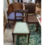 Three assorted chairs including an Gothic style chair CONDITION: Please Note - we