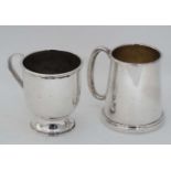2 silver plated christening mugs (2) CONDITION: Please Note - we do not make