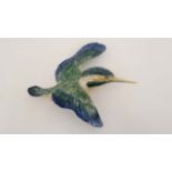 A Beswick kingfisher wall ornament. Number 729-1. Impressed Beswick England mark to base.
