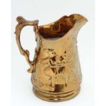 19thC Copper lustre jug CONDITION: Please Note - we do not make reference to the
