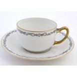 A Rosenthal , Bavaria tea cup and saucer,