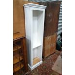 White painted narrow bookcase CONDITION: Please Note - we do not make reference to