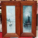 Pair of Dutch prints in oak frames CONDITION: Please Note - we do not make