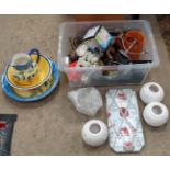 Box of assorted miscellaneous items to includes, glass, ceramic,
