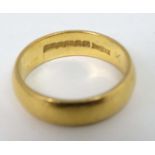 A 22ct gold wedding band (6) CONDITION: Please Note - we do not make reference to