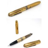 Military : Mid - Century : a brass WW II Dependo American Aircraft combined Ball Point Pen and