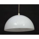 Vintage Retro : A Danish Pendant lamp / light by Frimann model RA-30 pendant half sphere light in