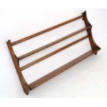 Vintage Retro : an Elm Ercol open plate rack, gold label,