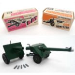 Two Britains Ltd Military models to include a '' The 120 m/m Battalion Anti-Tank Gun '' number 9720