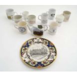 Local : A collection of 11 1980s/90s/00s commemorative and Church cups for Waddesdon ,