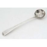 A Geo III silver old English pattern salt spoon hallmarked London 1813 maker T.