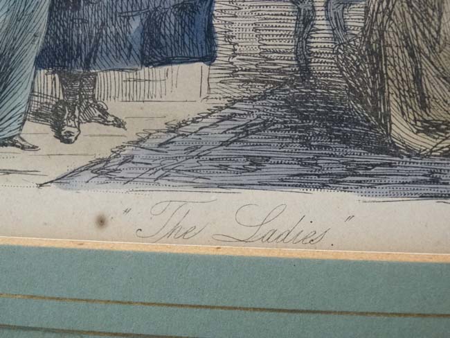 After John Leech 2 hand coloured etchings ' The Ladies ' & ' Billy Balsam in his new livery ' Each - Image 6 of 7