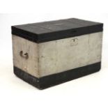Militaria : A large early 20thC Naval trunk by Gieves , Matthews & Hawkes ,
