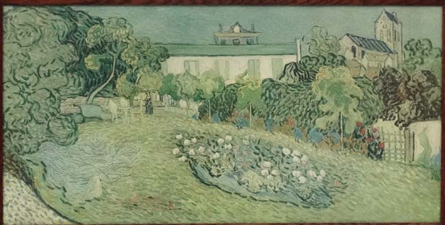 After V van Gogh Coloured print ' Garten Daubigny's ' Garden Titled verso 14 7/8 x 30" - Image 3 of 3