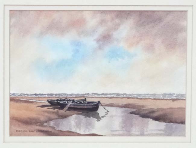 Rog Pettitt XX Watercolour ' Marbella ' & Derek Buckingham XX Watercolour ' The Lonely Shore ' 10 - Image 4 of 9