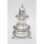 A 20thC silver plated sugar caster 5 1/4" high CONDITION: Please Note - we do not