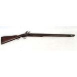 Militaria : An unusual early 19thC English flintlock smallbore long gun , 29 1/4" barrel ,