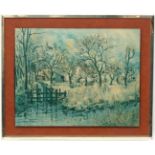 After Maurice Buffet ( 1909-2000) Frost & Reed Print ' The Sluice Gate ' Bears facsimile signature