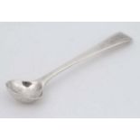 A Geo III Old English pattern silver salt spoon,