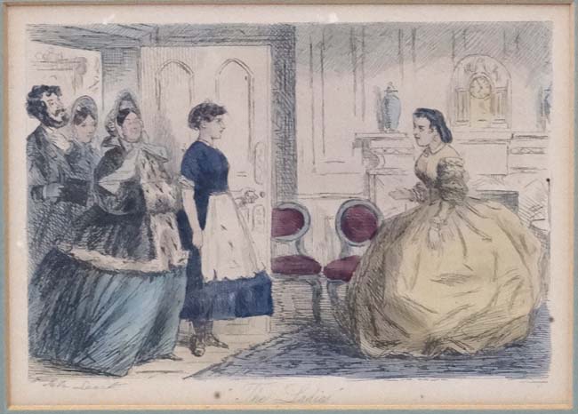 After John Leech 2 hand coloured etchings ' The Ladies ' & ' Billy Balsam in his new livery ' Each - Image 4 of 7