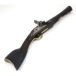 Militaria : An unusual 19thC flintlock blunderbuss ,