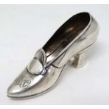 An American Sterling silver model of a shoe by Gorham Manufacturing Company 3 1/2" long (22g)