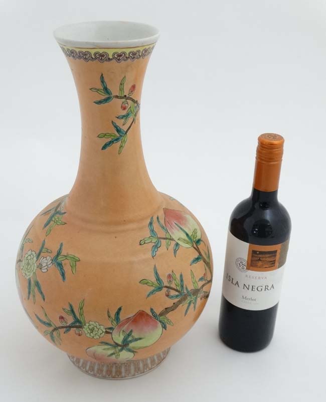 A large Chinese famille rose bottle vase , - Image 4 of 5