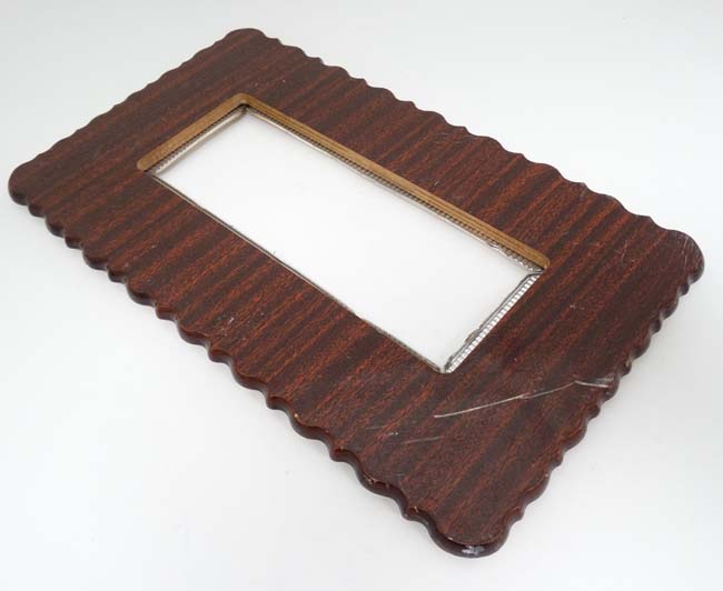 A silver plated photograph frame of rectangular form with lobed decoration 14" high overall - Image 3 of 5