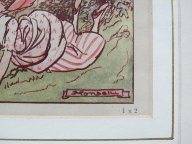 After Monseill Coloured print Nursery Rhyme ' Jack and Jill went up the Hill ' Facsimile signature - Image 4 of 4