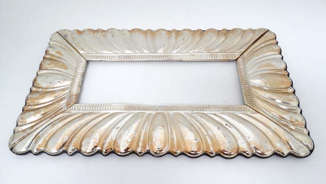 A silver plated photograph frame of rectangular form with lobed decoration 14" high overall - Image 2 of 5
