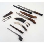 Militaria : A collection of bayonets, daggers and knives ,