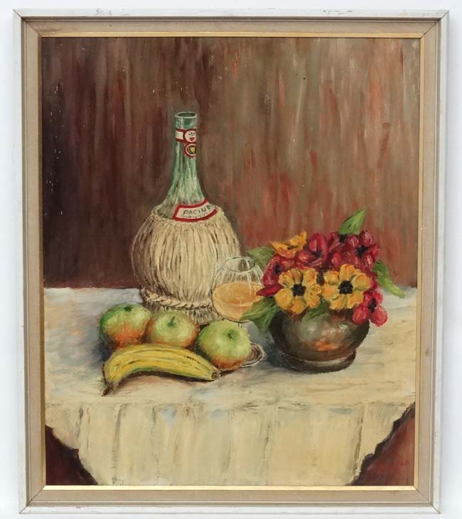 G Hodges XX Oil on board Still life Signed lower right 23 1/2 x 19 1/3" CONDITION: