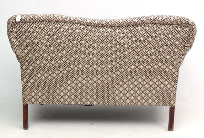 An Edwardian inlaid mahogany 2 seater sofa, - Image 4 of 4