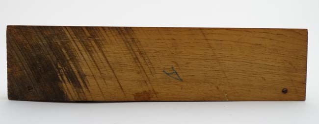 An early 20thC novelty pipe rack of 6 divisions formed as a gate 12" wide x 3" deep x 8" high - Image 2 of 5