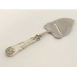 A Continental (.830) silver handled cheese slicer by Albert Scharning of Oslo Norway.