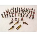 A quantity of painted lead soldier etc to include early 19thC / 20thC soldiers,