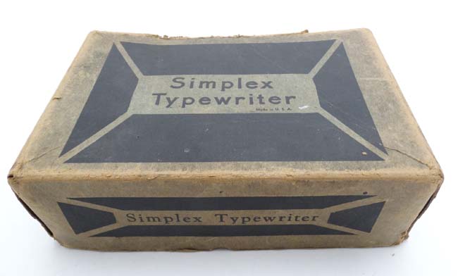 A c1900 tinplate American made '' Simplex '' typewriter '' Special demonstrated model A '' with - Image 3 of 8