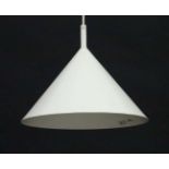 Vintage Retro : A Danish Pendant light, by Dana, the Costa P131 , in white livery,